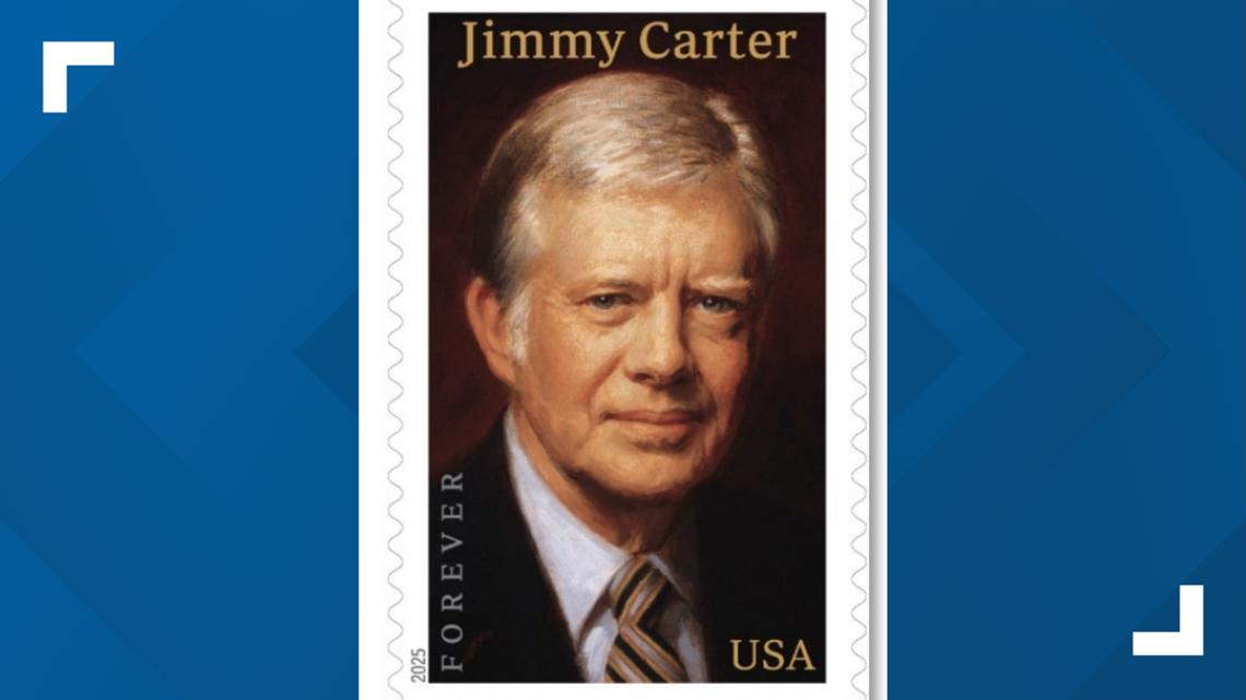 U.S. Postal Service unveils new stamp in honor of Jimmy Carter