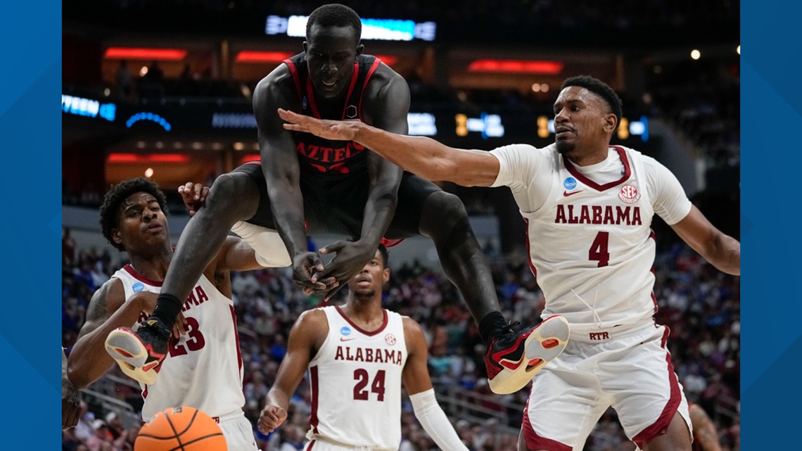 Men's basketball: San Diego St. ousts No. 1 overall seed Alabama